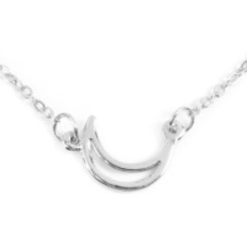 SILVER MOON AND STAR NECKLACE